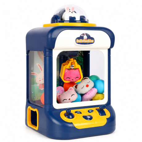 Mini Máquina Atrapa Peluches Conejo Luz Y Sonidos 60s USB-C Azul