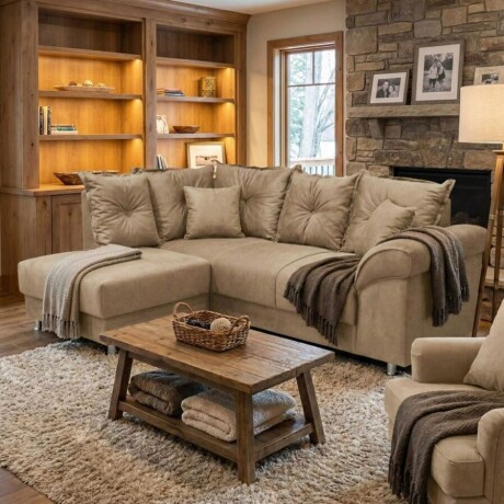 Sillón Esquinero 5 lugares - Bari - Beige 5460 Sillón Esquinero 5 lugares - Bari - Beige 5460