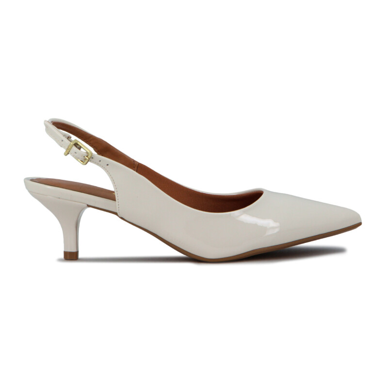 Zapato Formal Mujer Vizzano Charol Punta Fina Blanco