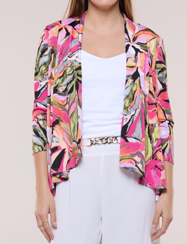 Cardigan Print MULTI/FUCSIA