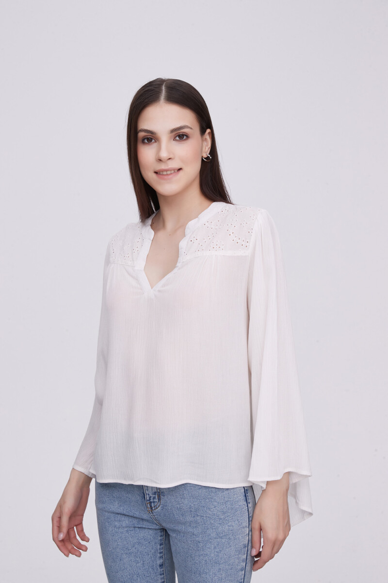 Blusa Bursas - Marfil / Off White 