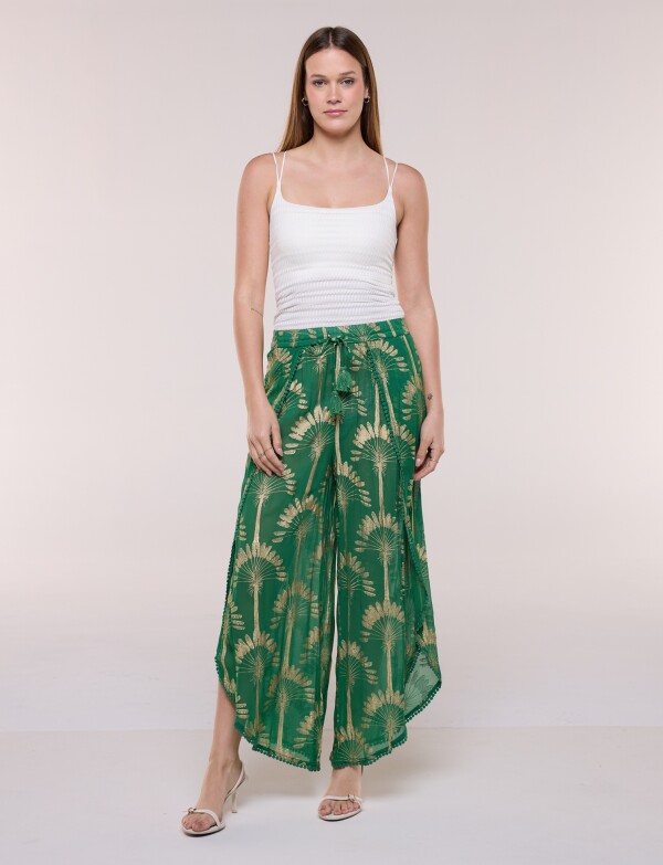 Pantalon Palazzo Gold VERDE