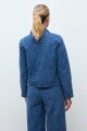 Chaqueta de jean texturada jean medio