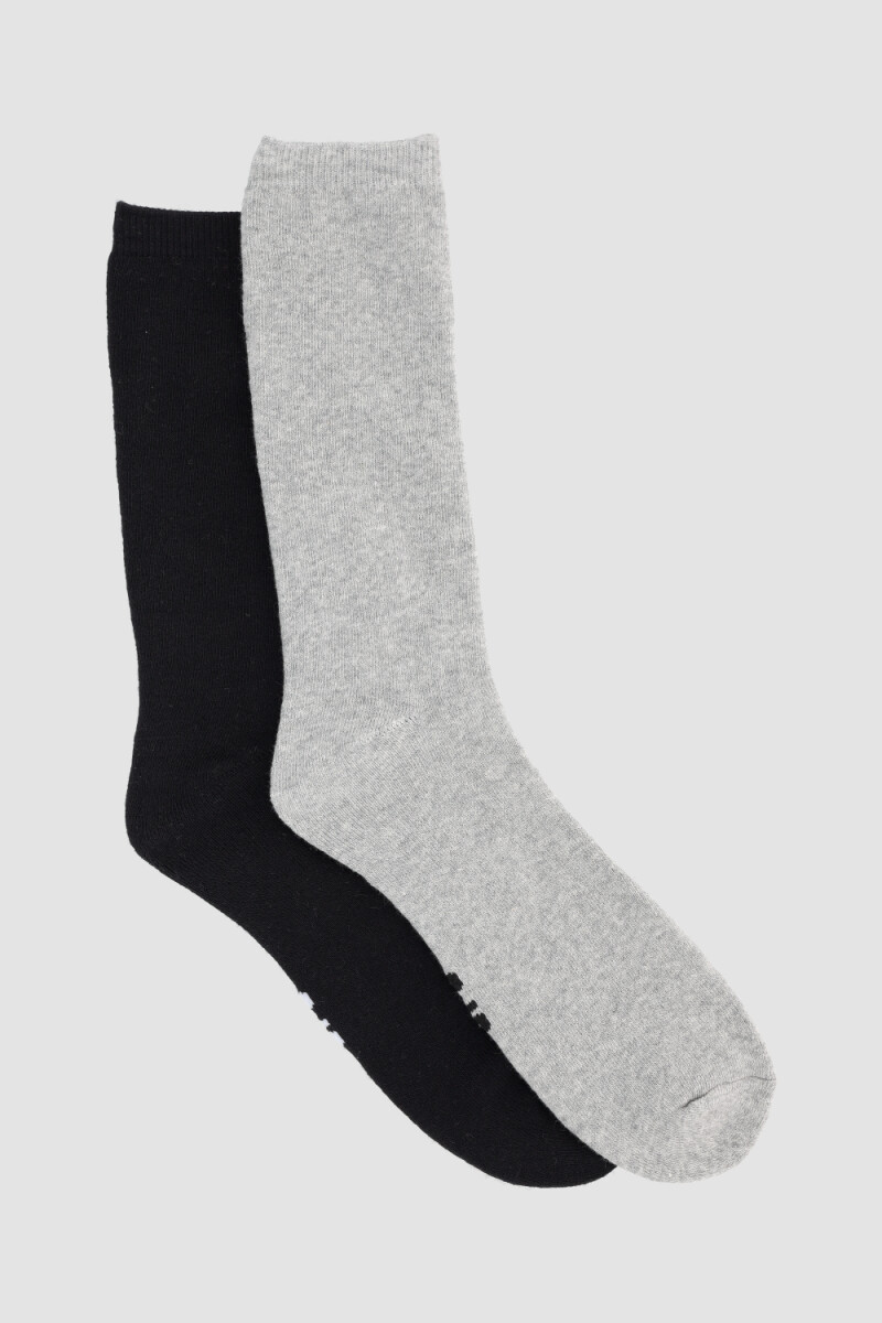 Pack x2 medias full terry Negro