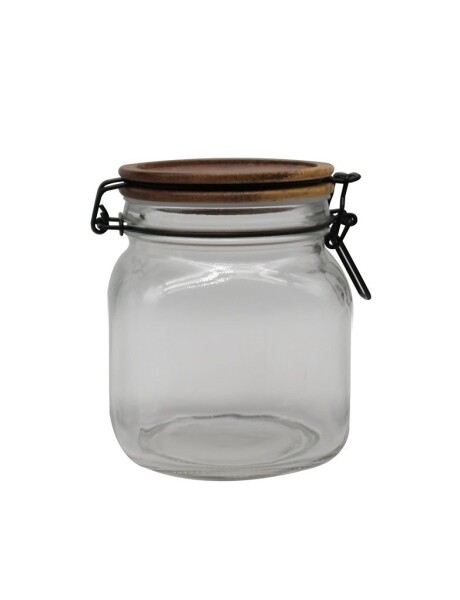 RECIPIENTE VIDRIO 750ML TAPA MADERA/BROCHE D11XH12.5 RECIPIENTE VIDRIO 750ML TAPA MADERA/BROCHE D11XH12.5