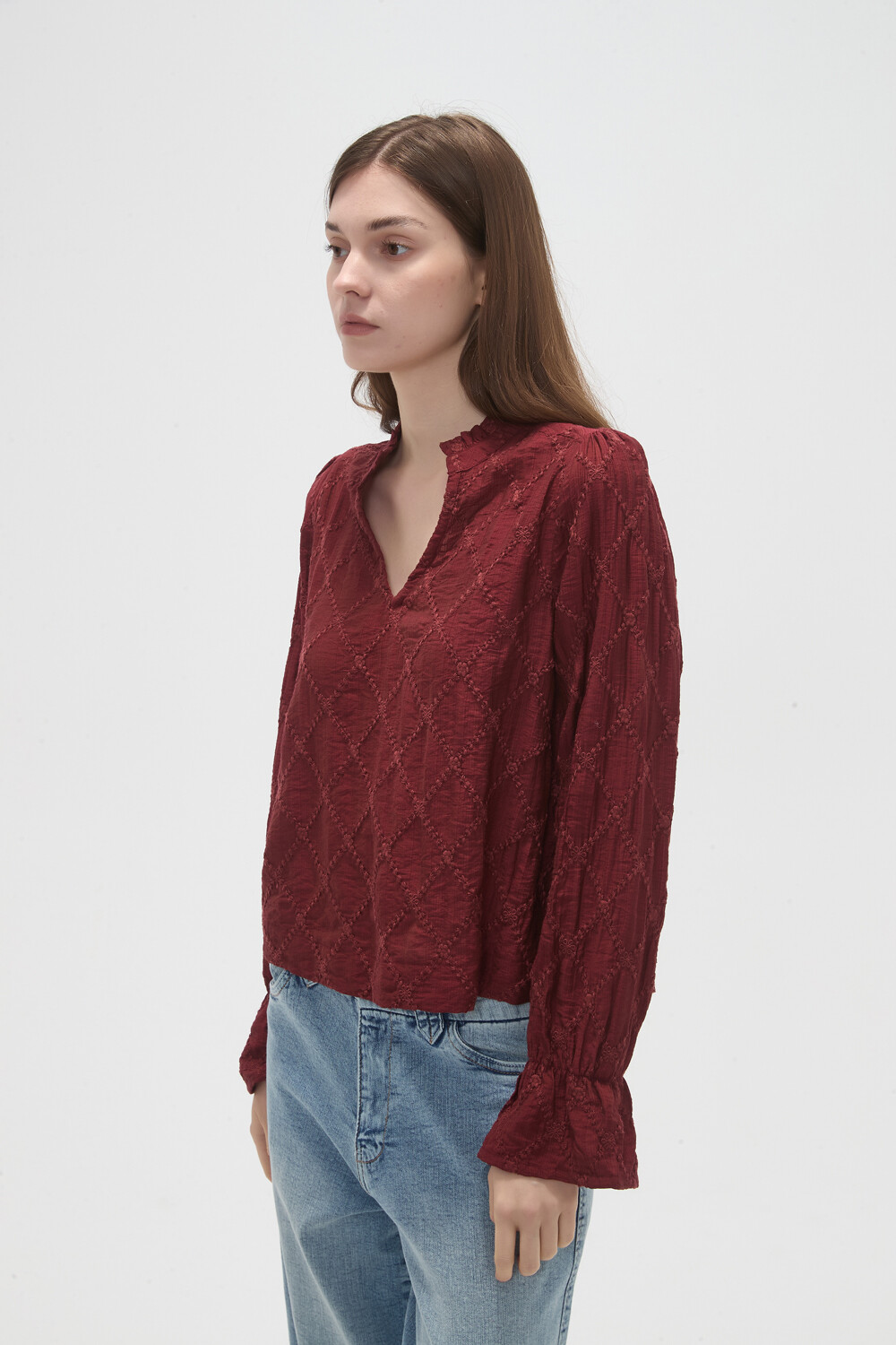 Blusa Oryval Bordeaux