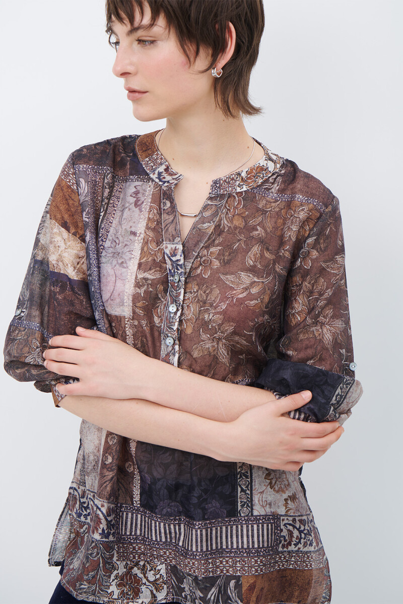 CAMISA JULIA RIMA MARRON