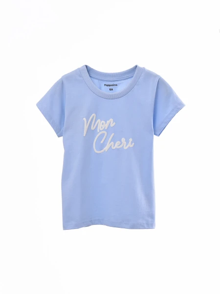 REMERA ESTAMPADA CELESTE