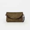 Mini Bag Viena En Cuero Gamuza Verde