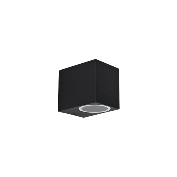 Aplique de pared exterior aluminio negro IP44 GU10 IX9830