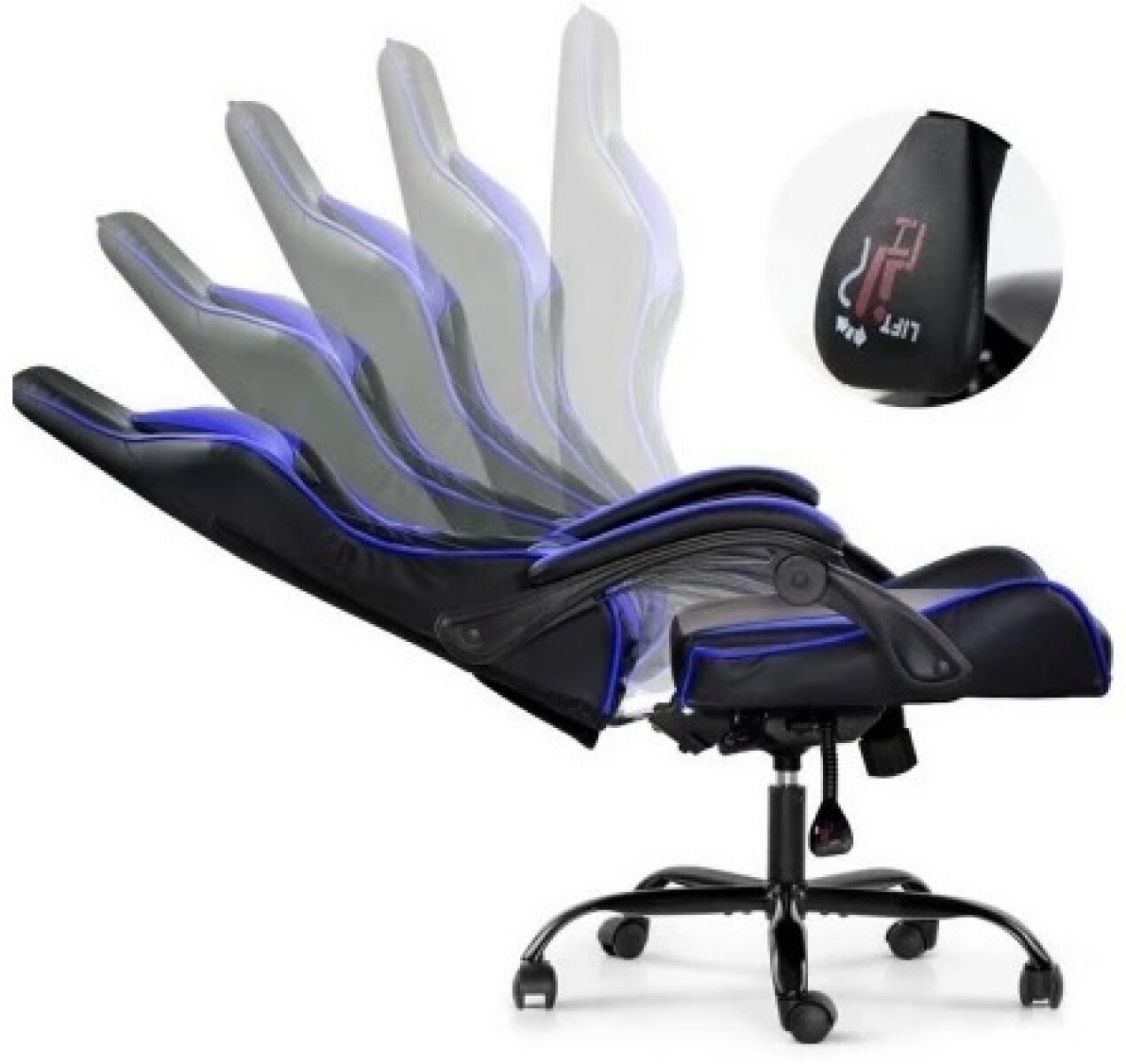 Silla Gamer Lumax Rom - AZUL 