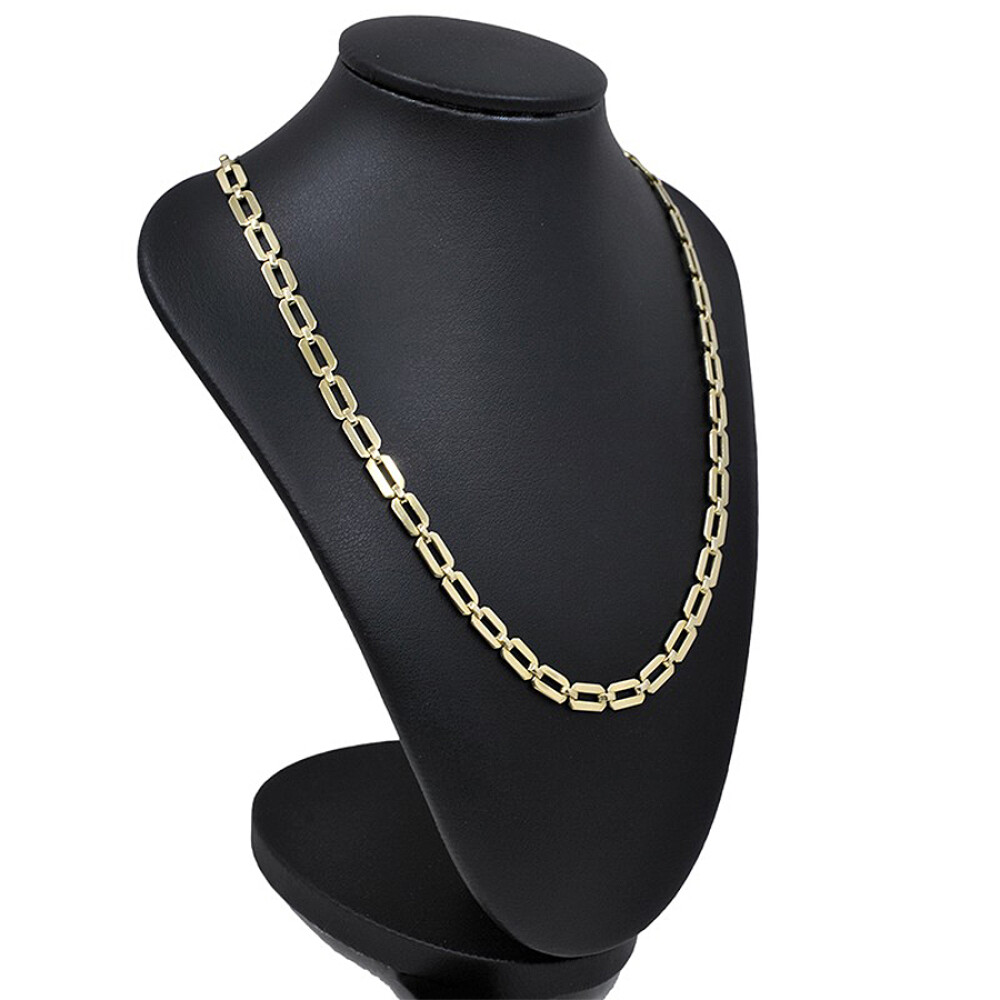 Gargantilla oro 18k eslabon forcet chato Gargantilla oro 18k eslabon forcet chato