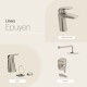 JUEGO COMPLETO DE GRIFERIA FV EPUYEN BRUSHED NICKEL GRIS-BRUSHED NICKEL