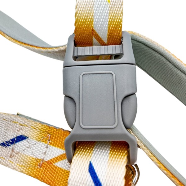 Arnes Correa Pretal Perro Mascota Ajustable Mediano - Grande Variante Color Amarillo