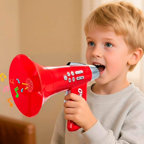 Megafono Altavoz Infantil Cambio De Voz Grabador Rojo