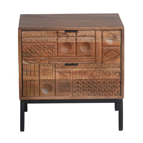 MESA DE LUZ HIERRO-Y-MADERA MARRON 2C NAHUA