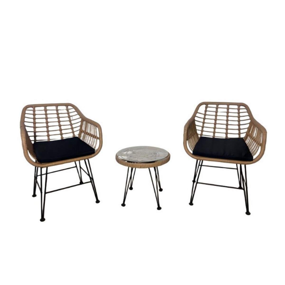 JUEGO DE MESA + 2 SILLAS JARDIN 