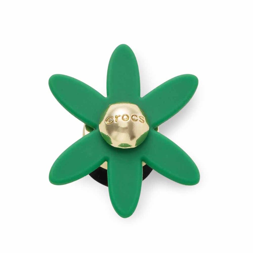 Jibbitz Retro Green Spinner Flower Multicolor