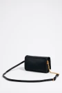 Bolso bandolera solapa mini Negro