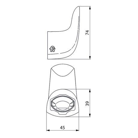 PERCHA SIMPLE CROMADA FV EPUYEN 000