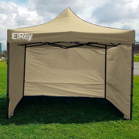 Gazebo 2.5x2.5mt Toldo Uv30 Impermeable + 3 Paredes Beige