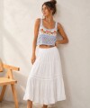 Pollera Margarita blanco