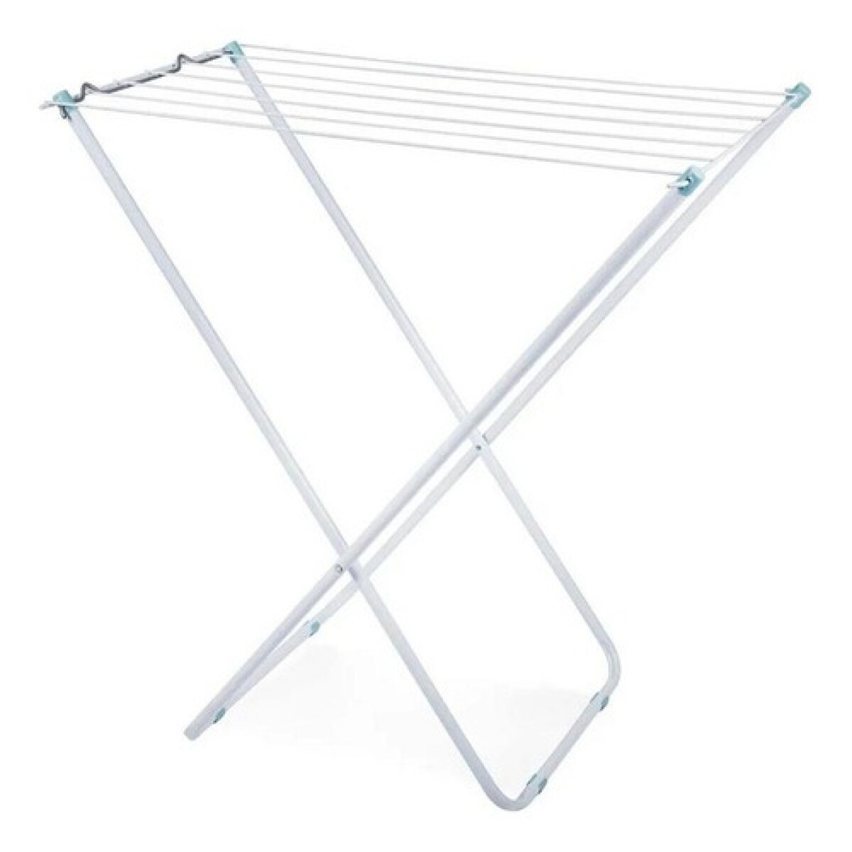 Tendedero plegable de piso en acero - Slim Mor - Blanco 