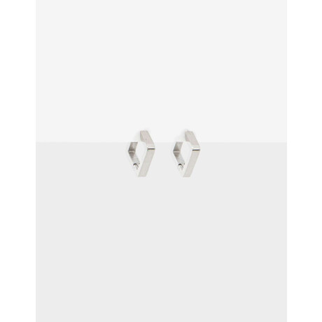 Aros Argolla Acero Bold Plateado