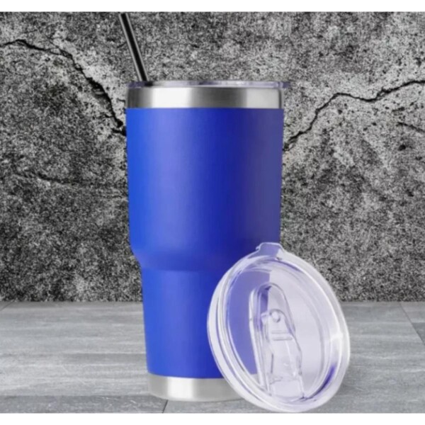Vaso Térmico Grande 900ml Inox Doble Pared Tapa Hermética Variante Color Azul