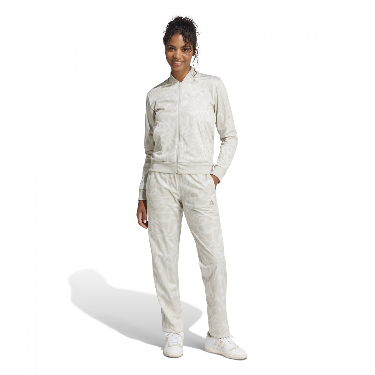 Conjunto Deportivo ADIDAS W 3S TR TS de Mujer - JD2681 - Gris Claro 