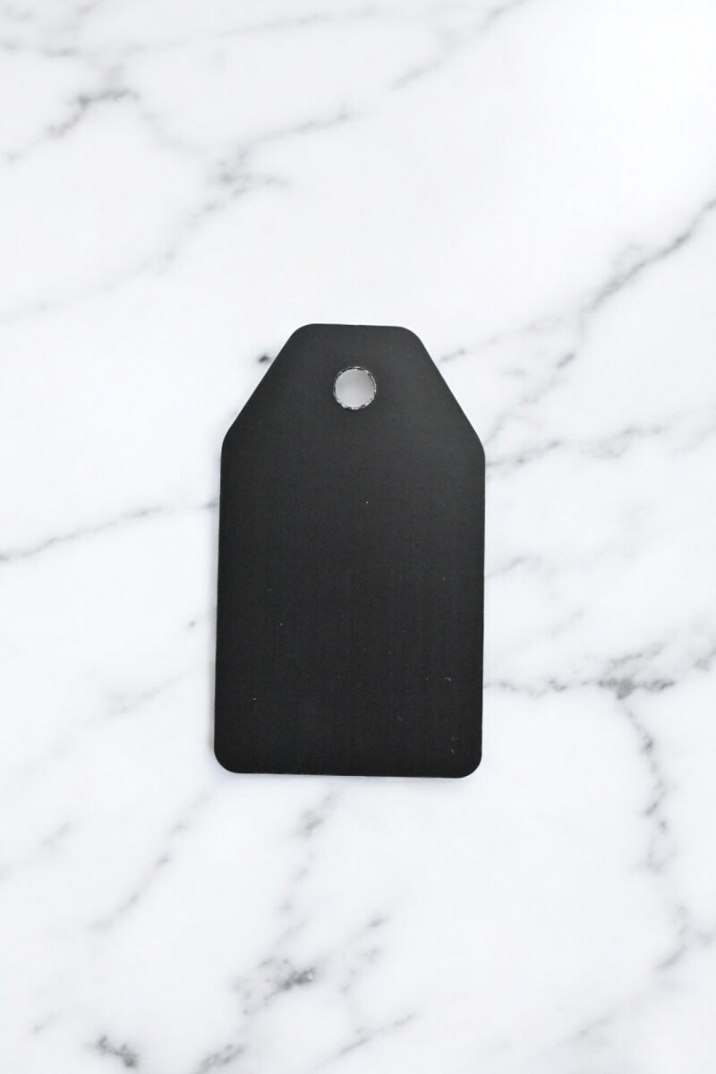 Tag rectangular liso 5x8,5 - NEGRO 