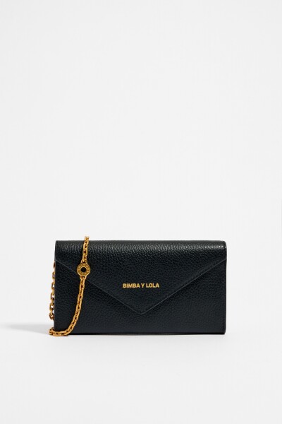 BOLSO SOLAPA MINI PIEL Negro