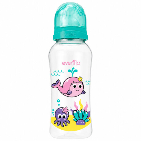 Mamadera Evenflo Acuario Bebé 3-12M 240Ml Tetina Flujo Medio Azul