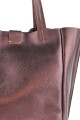 Tote Bag de cuero Bordo