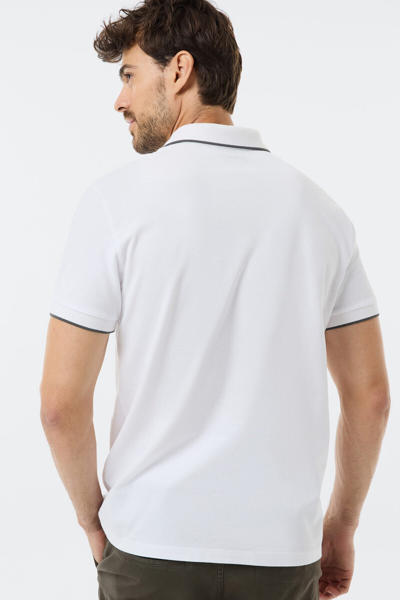 CAMISETA POLO M/C 036H/5DEN Blanco