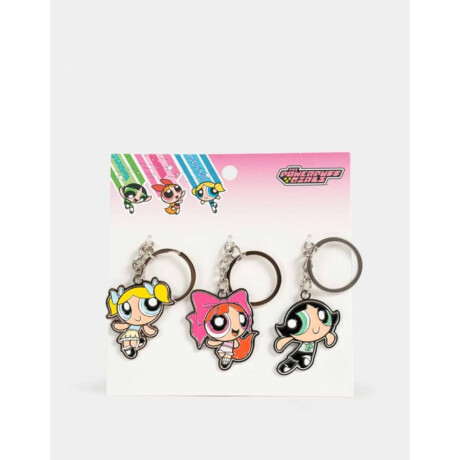 Set De Llaveros Chicas Superpoderosas Combinacion Multicolor