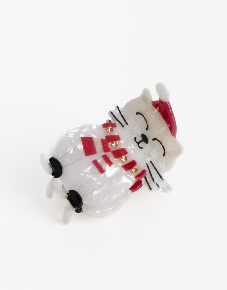 Broche Animales Broche Gato Navideño - Combinacion Multicolor