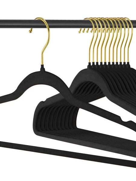 PERCHAS DE TERCIOPELO SET X 5 NEGRO