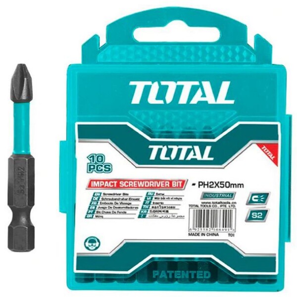 Set De 10 Puntas Atornillador De Impacto - Phillips Ph2 5cm Set De 10 Puntas Atornillador De Impacto - Phillips Ph2 5cm