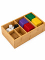 CAJA DE TE BAMBU 5 ESPACIOS NATURAL