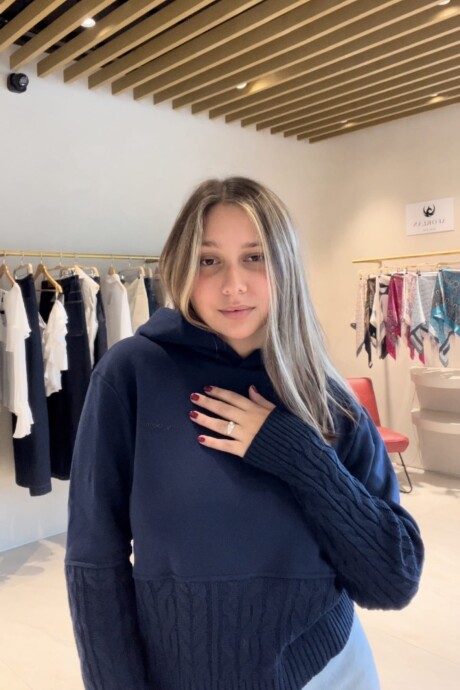 Buzo con capucha Regina Azul