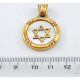 Medalla Religiosa Estrella De David, Oro 18K Y Nacar Medalla Religiosa Estrella De David, Oro 18K Y Nacar