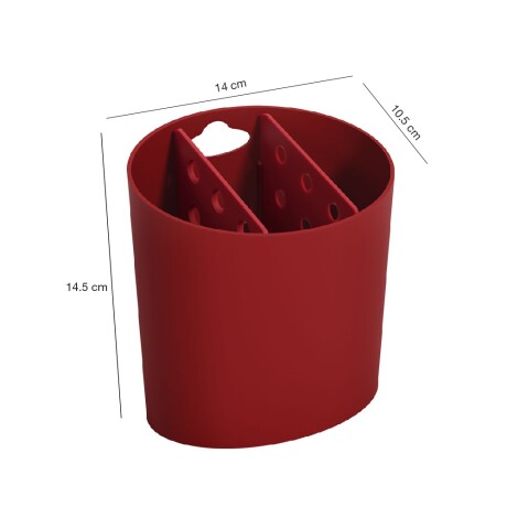Escurridor Organizador de Cubiertos Cubiertero Plástico Oval Rojo