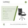 Silla de Escritorio Oficina Giratoria Lumax Donna en EcoCuero Negro