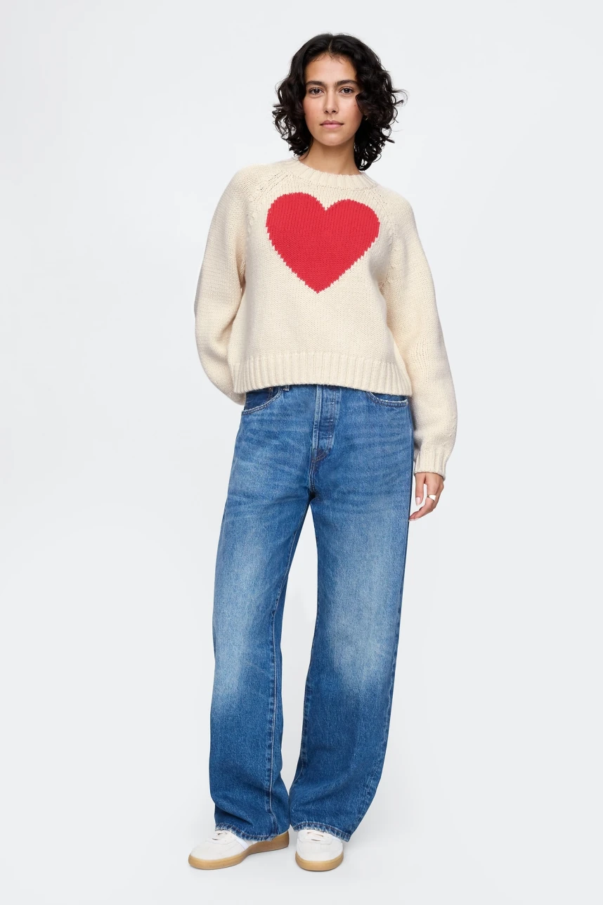 Buzo Relaxed Mujer Modern Red Heart