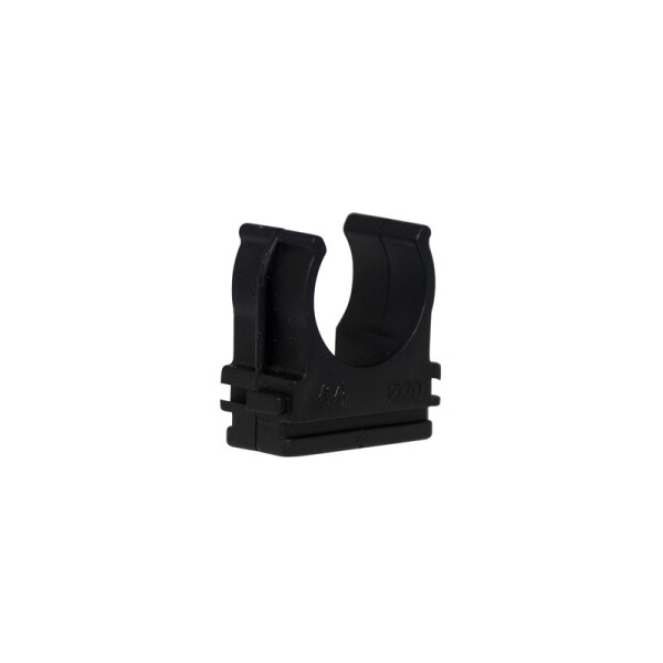 Clip para sujetar caño de 25mm negro CAN00033