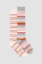 Pack de 2 medias en mezcla de algodón y largo 3/4. ideal par Variante 29