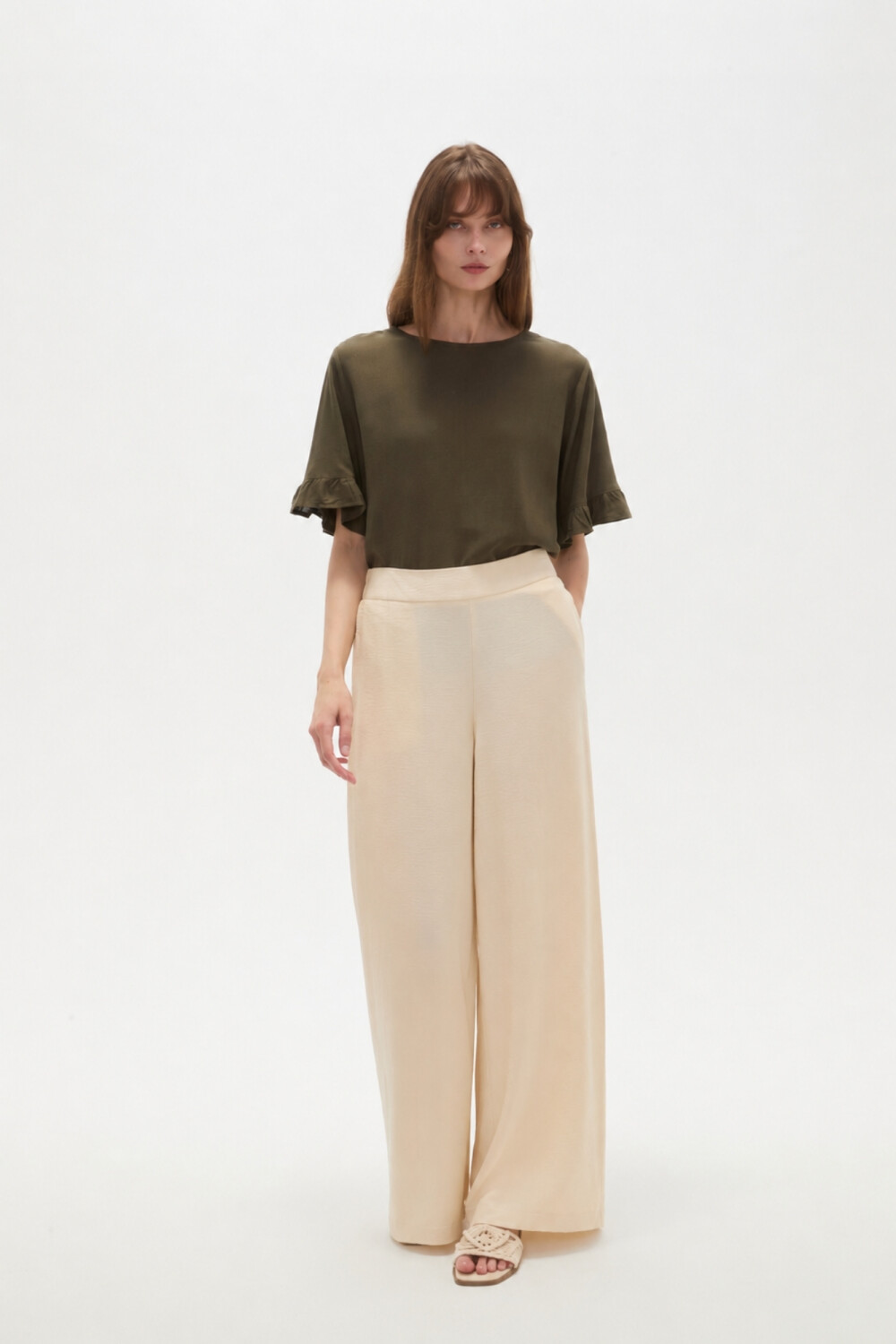 Pantalon Dilna Beige Claro