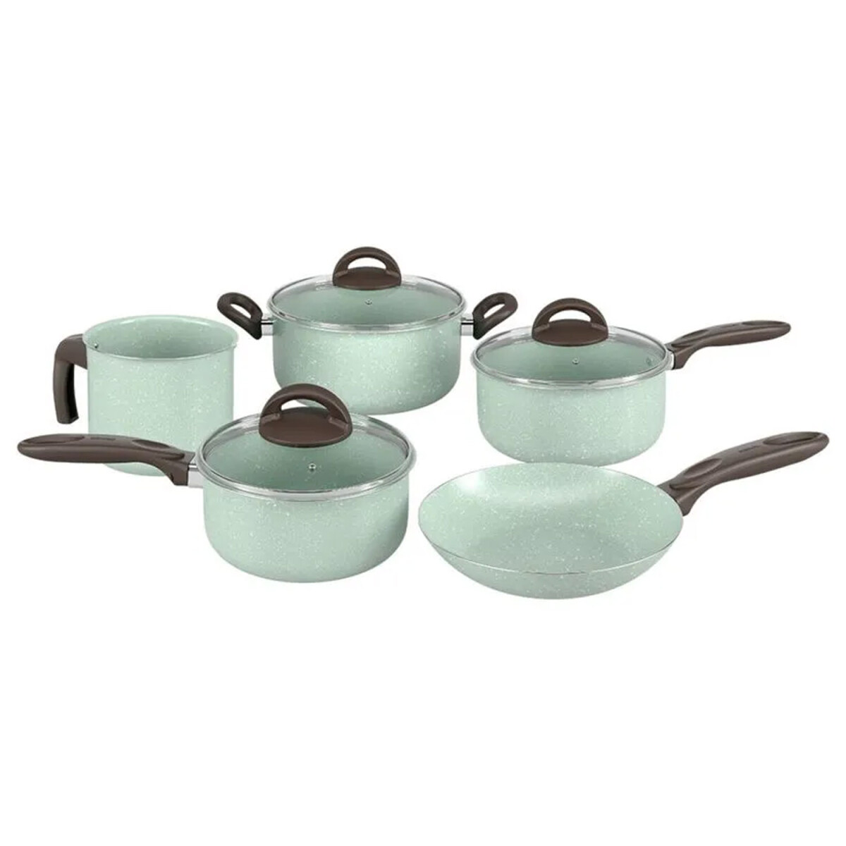 Batería Cocina Brinox Supreme Green Antiadherente 5 Piezas 