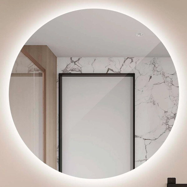 Espejo Led Redondo Para Baño Función Desempañado Led02 60cm ESPEJO REDONDO LED02 60CM LED INTERIOR
